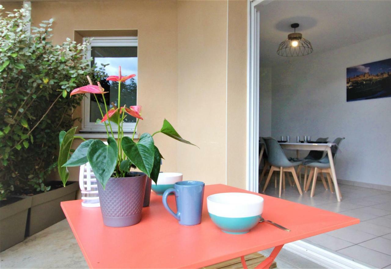 Tout Confort ! Calme, Climatisation, Parking Gratuit, Grande Terrasse, Ascenseur, Wifi Carcassonne Exterior photo